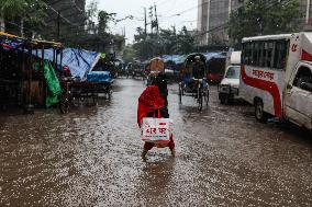 Waterlogging Due To Heavy Rain In Dhaka