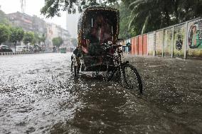 Waterlogging Due To Heavy Rain In Dhaka