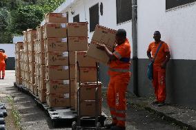 Departure of the TRE's unas from the Botanical Garden in Rio de Janeiro