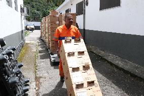 Departure of the TRE's unas from the Botanical Garden in Rio de Janeiro