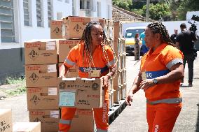 Departure of the TRE's unas from the Botanical Garden in Rio de Janeiro