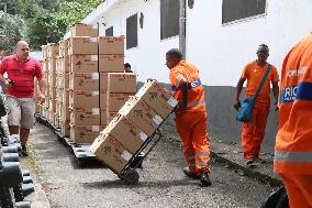 Departure of the TRE's unas from the Botanical Garden in Rio de Janeiro