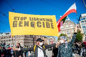 Global Day Of Action In Support Of Palestine, Held In Amsterdam.