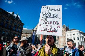 Global Day Of Action In Support Of Palestine, Held In Amsterdam.