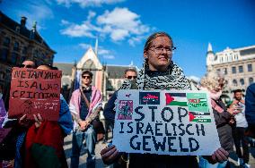 Global Day Of Action In Support Of Palestine, Held In Amsterdam.