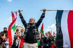 Global Day Of Action In Support Of Palestine, Held In Amsterdam.