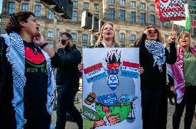 Global Day Of Action In Support Of Palestine, Held In Amsterdam.