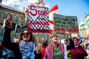 Global Day Of Action In Support Of Palestine, Held In Amsterdam.