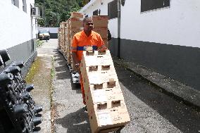 Departure of the TRE's unas from the Botanical Garden in Rio de Janeiro