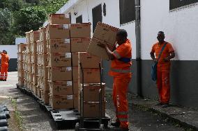 Departure of the TRE's unas from the Botanical Garden in Rio de Janeiro