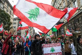 March In Support Of Lebanon And Gaza In Sofia.