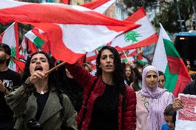 March In Support Of Lebanon And Gaza In Sofia.