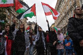 March In Support Of Lebanon And Gaza In Sofia.