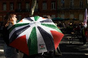 Protest In Supoprt Of Lebanon And Gaza In Toulouse