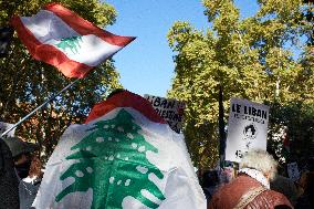 Protest In Supoprt Of Lebanon And Gaza In Toulouse