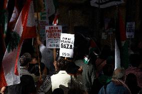 Protest In Supoprt Of Lebanon And Gaza In Toulouse