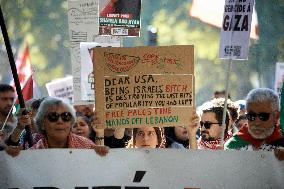 Protest In Supoprt Of Lebanon And Gaza In Toulouse