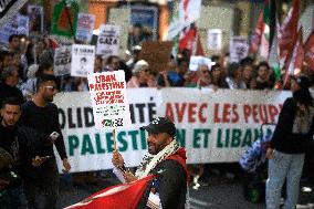 Protest In Supoprt Of Lebanon And Gaza In Toulouse