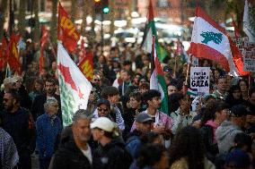 Protest In Supoprt Of Lebanon And Gaza In Toulouse