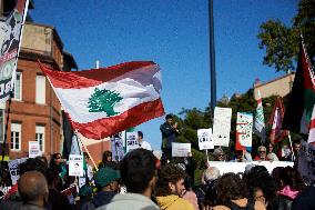 Protest In Supoprt Of Lebanon And Gaza In Toulouse