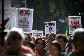 Protest In Supoprt Of Lebanon And Gaza In Toulouse