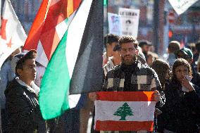 Protest In Supoprt Of Lebanon And Gaza In Toulouse