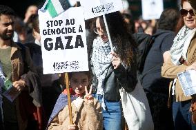 Protest In Supoprt Of Lebanon And Gaza In Toulouse