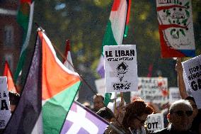 Protest In Supoprt Of Lebanon And Gaza In Toulouse