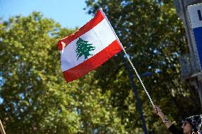 Protest In Supoprt Of Lebanon And Gaza In Toulouse