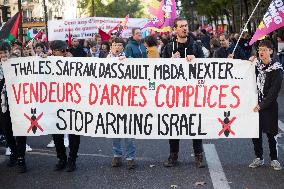 Demonstration In Support Of Lebanon And Palestine - Paris