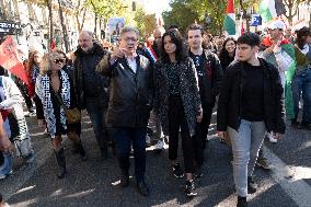 Demonstration In Support Of Lebanon And Palestine - Paris