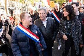 Demonstration In Support Of Lebanon And Palestine - Paris