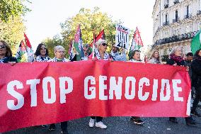 Demonstration In Support Of Lebanon And Palestine - Paris