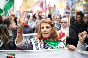 Demonstration In Support Of Lebanon And Palestine - Paris