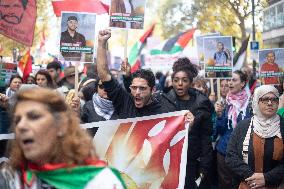 Demonstration In Support Of Lebanon And Palestine - Paris