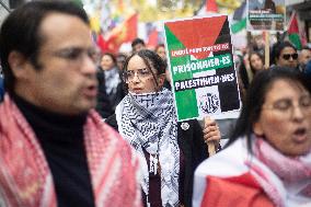 Demonstration In Support Of Lebanon And Palestine - Paris