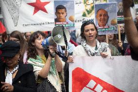 Demonstration In Support Of Lebanon And Palestine - Paris