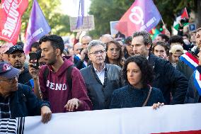 Demonstration In Support Of Lebanon And Palestine - Paris