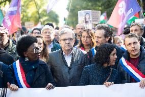 Demonstration In Support Of Lebanon And Palestine - Paris