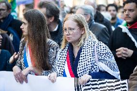 Demonstration In Support Of Lebanon And Palestine - Paris