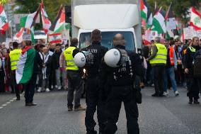 "Freedom For Gaza And Lebanon" Demo In Duesseldorf