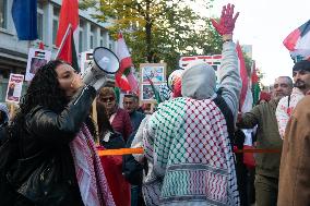 "Freedom For Gaza And Lebanon" Demo In Duesseldorf