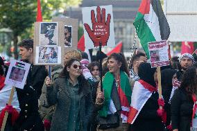 "Freedom For Gaza And Lebanon" Demo In Duesseldorf