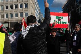 "Freedom For Gaza And Lebanon" Demo In Duesseldorf