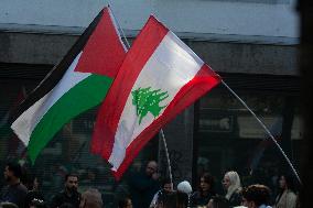 "Freedom For Gaza And Lebanon" Demo In Duesseldorf