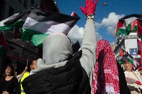 "Freedom For Gaza And Lebanon" Demo In Duesseldorf