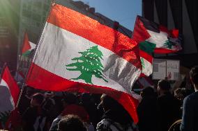 "Freedom For Gaza And Lebanon" Demo In Duesseldorf