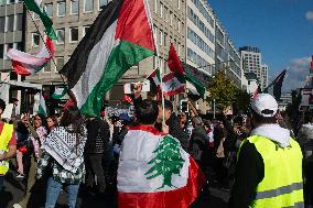 "Freedom For Gaza And Lebanon" Demo In Duesseldorf