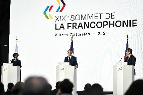 Press conference of Emmanuel Macron at Grand Palais FA