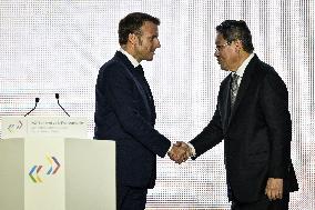 Press conference of Emmanuel Macron at Grand Palais FA